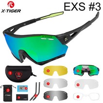 라이딩고글 사이클선글라스 편광안경고글 X-TIGER 사이클링 선글라스 자전거 안경 야외 스포츠 도로 5 렌즈, 03 EXS03-5