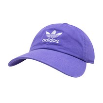 아디다스 아디다스 오리지널 클래식 트레포일 스톤워시드 캡 모자 퍼플 IB9991, 여성(W)