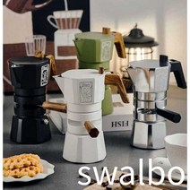 swlabo 모카포트 캠핑 커피, 실버 120ML + 여과지 100장