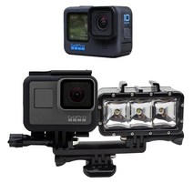 톡톡마켓 GOPRO10 호환 듀얼 어댑터 LED 조명 마이크 고프로10