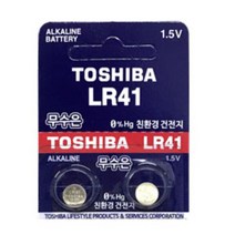 도시바 건전지 [LR41/2입] 버튼셀/코인/무수은, 2입, 1개