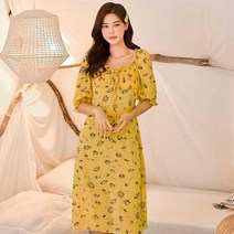헤링본 여름 비치원피스 셔링 오프숄더 쉬폰 플라워 휴양지 바캉스룩 비치웨어 HC467