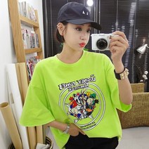 갠소 바니 프렌즈 구제 반팔티 반팔 티셔츠