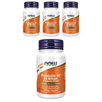 나우푸드 프로바이오틱-10 유산균 500억 베지 캡슐, 50캡슐, 4개