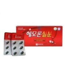 철분제 60캡슐 x 4박스 헴철 빈혈 엽산 해조칼슘 비타민C 철분 영양제 청소년 성장기 임산부 부모님 선물