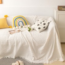 SKANDSALO 쇼파 패드 6인용 천커버 가죽갈이 돌쇼파 매트 천갈이, lingge 화이트_180 x 270cm