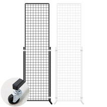 이동식 메쉬망 진열대 (망-다리-바퀴세트)-450x1800mm, 화이트