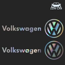 찐카 폭스바겐 Volkswagen 로고 차량용 데칼스티커 ZCG-18, 홀로그램