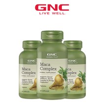 3병구성 GNC 허벌 플러스 마카 콤플렉스 60 캡슐 페루 마카 사포닌 함유