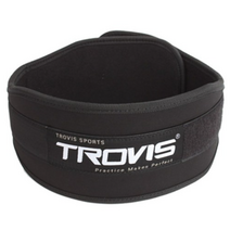 TROVIS 가죽 역도벨트 S/M 허리보호대, 블랙, 2개