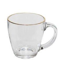 PGM1*^몰금테 퍼드머그 450ml 유리컵 커피잔 찻잔 음료 유리잔 물컵 머그잔 심플한 머그^*1췤pgm, a^^*옵션없슴