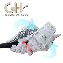 [하도] GH 쿨메쉬 실리콘 골프장갑, 여성용 양손 (화이트)