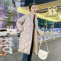 Mao코 튼 패딩 옷 중간 길이 스탠드 칼라 겨울 새로운 한국어 스타일 밝은 얼굴 짧은 무릎 길이면 코트 유행