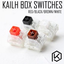 Kailh 박스 스위치 블랙 레드 브라운 화이트 RGB SMD 스위치 기계식 게임용 키보드용 방진 스위치 IP56 방수 mx, 없음, 없음, Kailh Box White x10