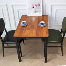 산들리빙 2인 카페테이블 식탁 티 책상 미니 빈티지 업소용 홈세트 테이블, 멀바우테이블800x600