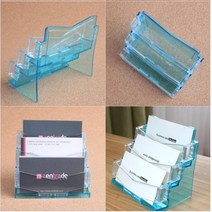 모아천일 3단 디자인 명함꽂이 명함케이스 명함박스 명함보관함 아크릴케이스, 투명