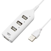 TGIC 멀티 USB허브 4포트 자동인식 USB2.0 DJH-401 블랙 화이트., 화이트