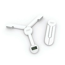 Joseph Joseph TriScale 40071 컴팩트 접이식 디지털 주방 음식 저울 화이트