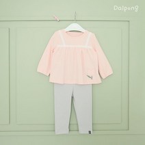 달퐁 여아용 플라워라인 7부 상하 내의