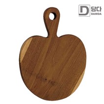 약재로 사용되는 티크나무-플레이팅 도마 [원하는 문구 문양 각인 가능], 14-미니 사과