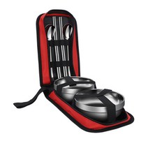 캠핑용 2인 숟가락 젓가락 코펠 그릇 캠핑식기 휴대용