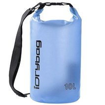IDRYBAG 투명 드라이 백 방수 플로팅 2L 5L 10L 15L 20L 경량 색 수상 스포츠 카약 보트 카누 수영 하이킹 캠핑 래프팅용 해양 롤 탑, Blue