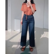 블루라벨-8043 스튜허리밴딩통일자청바지3Colors(연청 진청 블랙)