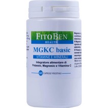 Fitobe Fitoben | MGKC 기본 마그네슘 칼륨 및 비타민 C의 기본 식품 보충 자연적으로 글루텐을 함유하고 있으며 유당은 이탈리아의 피곤함을 감소시키는 데 기여합니, 5개