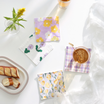 [벨라이프] 에버가든 티코스터 4type, 색상:02.퍼플플로레