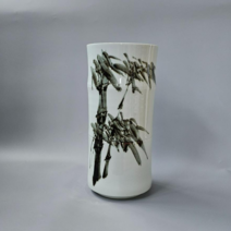 여주 도자기 백자 죽문지통 대나무 그림 장식품 화병 외국인선물