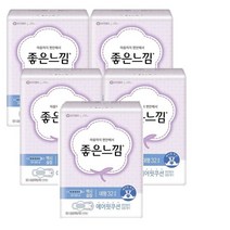 좋은느낌 에어핏쿠션 맥시슬림 대형 32P 날개형 생리대, 5개
