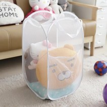세탁바구니 빨래분류 기숙사 원룸 자취필수템 자취방, 화이트, 1개
