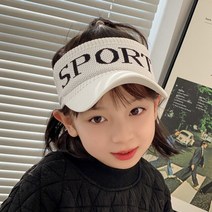 새로운 긴 브림 포니 테일 야구 모자 여성 캐주얼 중공 통풍 빈 탑 봄 여름 야외 스포츠 골프 비치, white (children)