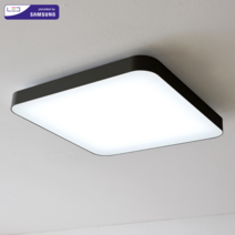 LIGHTING EVER LED 심플 방등 50W, 블랙