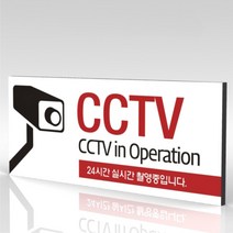 심플사인 WPR009 CCTV 안내판 표지판 표시판 표찰 팻말 명판 주의 경고 비디오 촬영중 녹화중 감시카메라, 22.5*9cm 포맥스