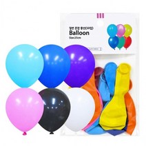 f20 146949 파티클럽 25CM 일반풍선 색상혼합 10입 BB05 10개입 1갑, 상세페이지 참조, 상세페이지 참조