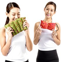 아이러브허브 허브 찜질팩 Basic 2종SET (다용도 소+눈), 다용도 소 카키1p+눈 레드1p, 1set