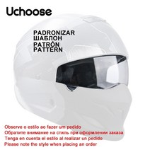 UCHOOSE-분리형 다목적 레트로 헬멧 조합 오토바이 기관차 개성 하프 프레데터, 11 T clear lens
