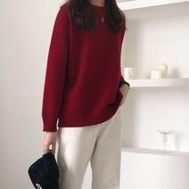 여자 니트 크리스마스 파티 스웨터 루돌프 눈꽃 겨울 빈티지