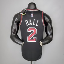 시카고불스 NBA 농구 유니폼 론조볼 져지 반티 블랙 CU 농구복