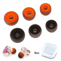 소니 wf 1000xm4 이어팁 wf-1000xm3 귀마개 메모리 폼 실리콘 커버 무선 블루투스 헤드셋 미끄럼 방지 이어 버드 용 1 쌍 귀 팁, 블랙 - 오렌지, m