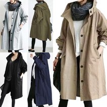 예니브 여성 코트 빅사이즈/S~6XL/트렌치코트/자켓/후드 점퍼/가을/여성 봄/오버핏 +사은품