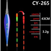 낚시찌 낚시용품 JiuYu 스마트 Led 낚시 플로트 민감한 물고기 물린 CR425 배터리와 부표 중력 센서 빛나는 전기 밤 생각 나게, [12] CY-065