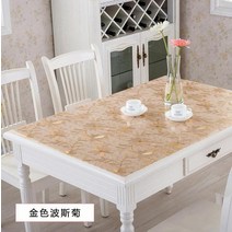 문교체 의자매트 식탁 꽃 도트 부드러운 유리 식탁보 컬러 PVC 크리스탈 플레이트 패드 매트 데스크탑 다크롬 인쇄 방수, [09] 80x140cm, [05] 06, 1개