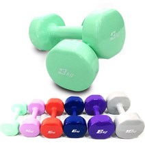 PVC 컬러 코팅 아령 (2개 1세트), 3kg