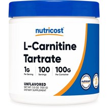뉴트리코스트 L-카르니틴 타르트레이트 파우더(100G), 단색, 100인분 1팩