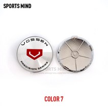 VOSSEN 자동차 휠 센터 허브 캡 엠블럼 배지 로고 캡 라벨 0 가지 색상 68mm 4 개로트, 07 COLOR 7