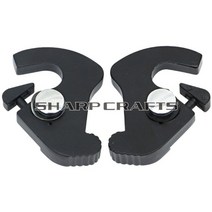 할리데이비슨 바이크 오토바이Harley Dyna Super Wide Glide Low Rider Softail Fat Boy 용 CNC 분리형 로터리 시시 바 수하물 랙 도킹, 검정