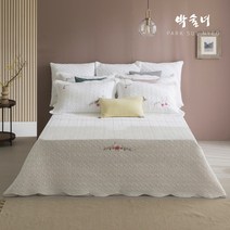 박술녀 자수광목 프리미엄 점보특대형 이불 겸용 스프레드/침대커버