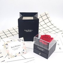 아크릴장식장 박스 주문제작 케이스 솜인형 보관함 로봇 진열장 미니 피규어 장미 꽃 보석 선물 상자 반지, 04 D Gift Box
